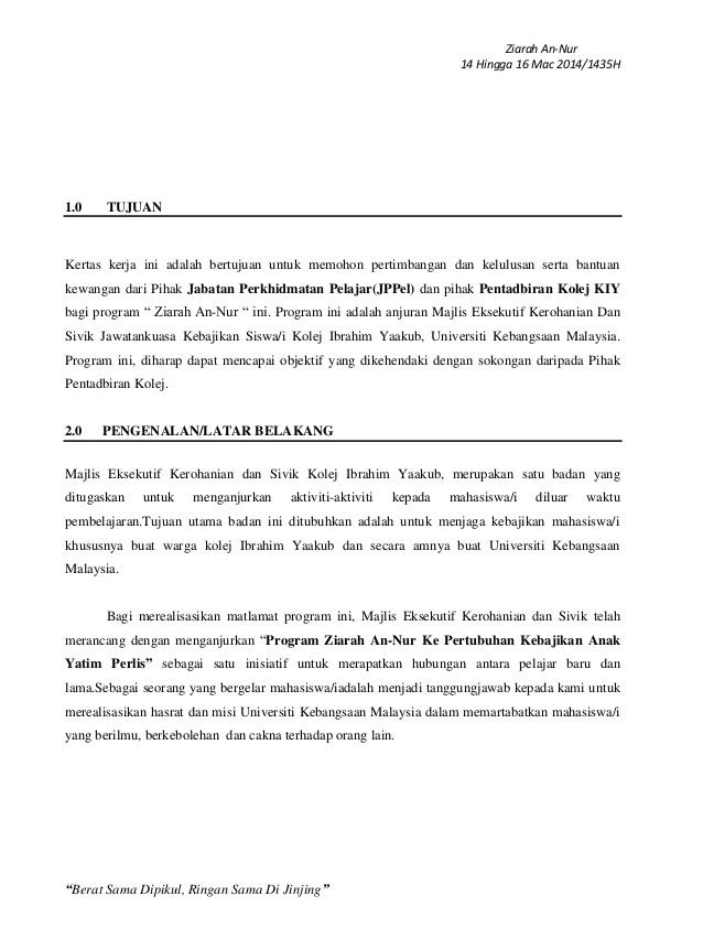 Surat Rasmi Kepada Kolej - Sample Site d