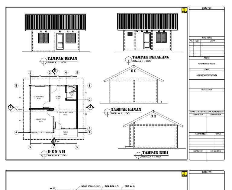 14 Gambar Denah  Dan Potongan  Rumah  Paling Modern Dan Nyaman