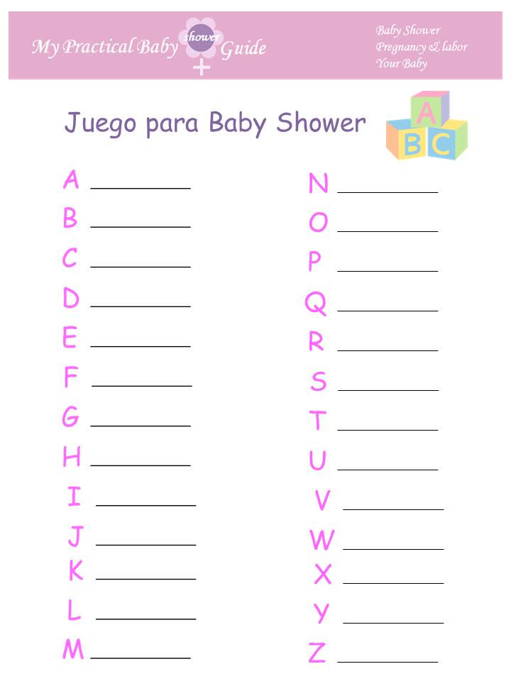 Información detallada sobre juegos para baby shower para imprimir pdf con respuestas podemos compartir. Baby Shower Games In Spanish My Practical Baby Shower Guide