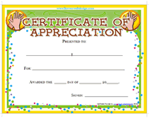 Make a printable birthday gift certificate, fill in the blank gift certificate and create. Free Printable Certificates Of Appreciation Awards Templates