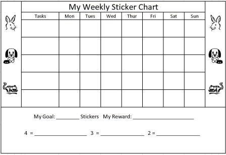 Free printable reward charts free printable reward charts, printable behavior sticker charts, printable incentive sticker charts beary good behavior chart color reward chart for good behavior. Sticker Charts For Kids Free Printable Behavior Chart