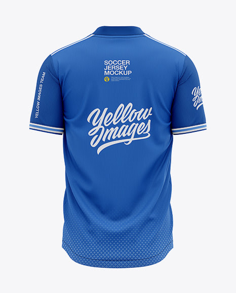 Download Mens Henley Collar Soccer Jersey Mockup Back View (PSD ...