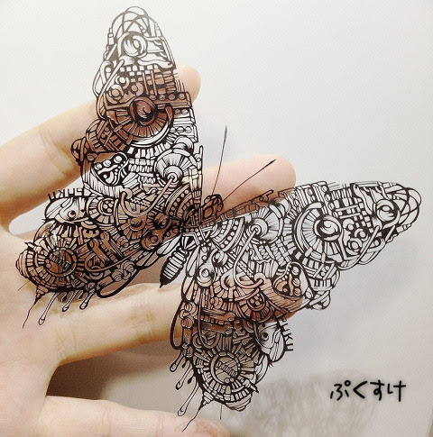 印刷可能 切り絵 蝶 切り絵 蝶
