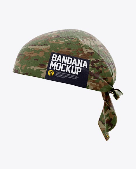 Download Free Bandana Mockup - Side View (PSD)