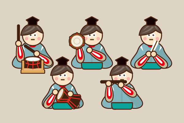 上 五人囃子 イラスト 五人囃子 イラスト 簡単 Saikonomuryogazorate