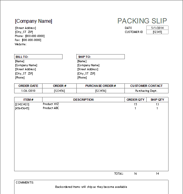 Contoh Invoice Packing List - Contoh O