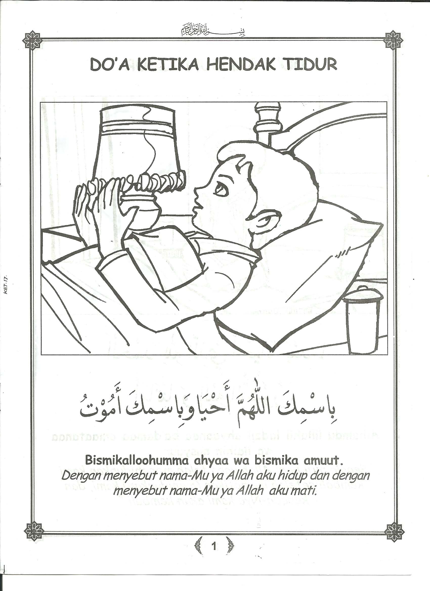 Gambar Kartun Baca Doa Tidur Keren Bestkartun