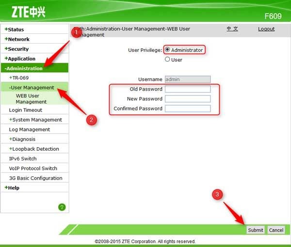 Zte F609 Default Password : Password modem zte f660/f609 ...