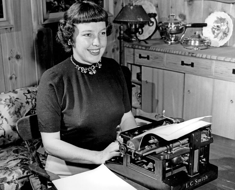 Bildergebnis für Betty MacDonald and her typewriter