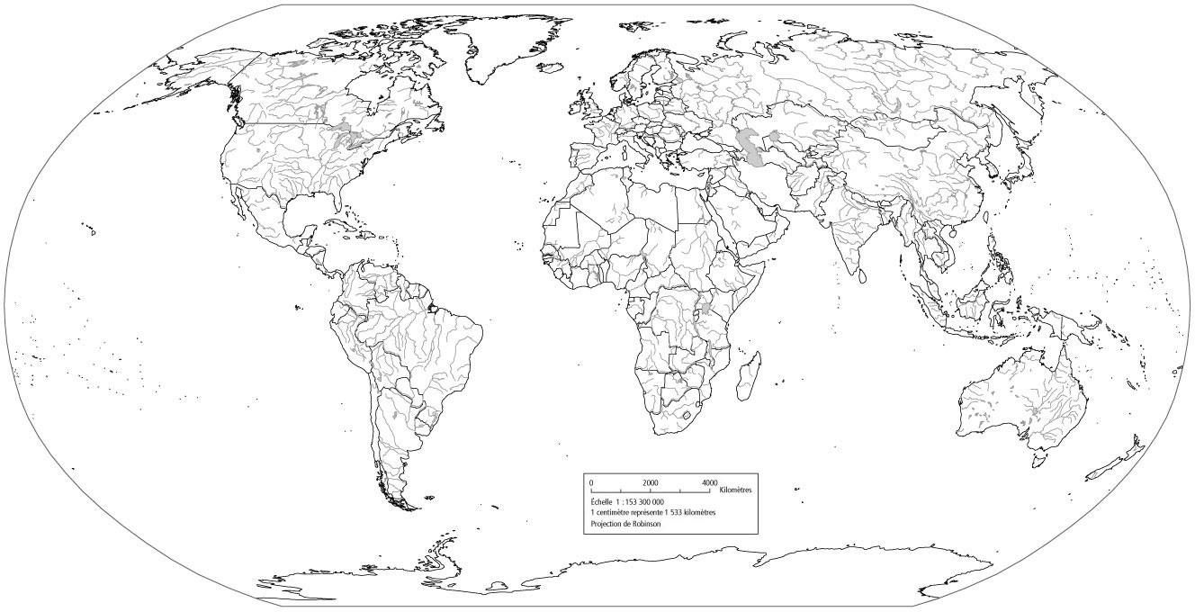 25 Impressionnant Carte Monde Noir Et Blanc