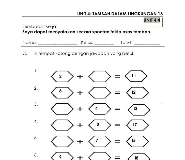 Contoh Soalan Linus Matematik Tahun 1 - Selangor u