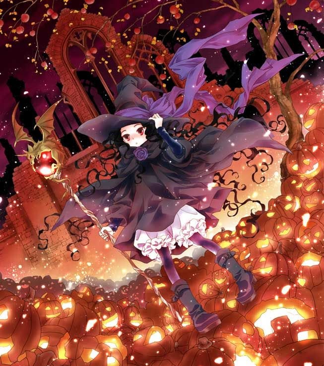 動物の画像について ラブリーハロウィン 魔女 女の子 イラスト