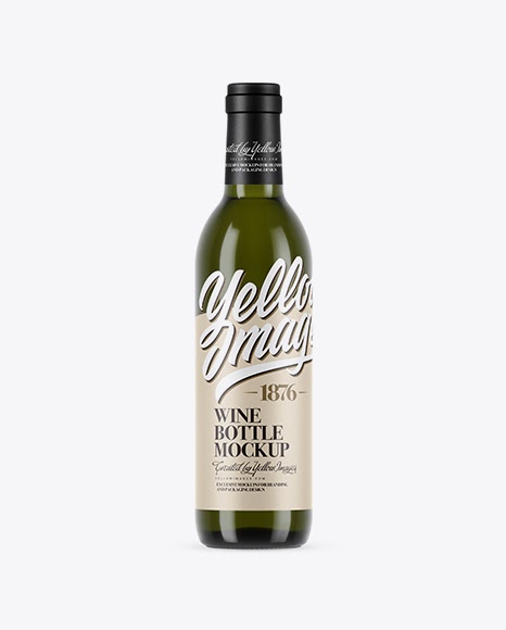 Download Download Psd Mockup 375Ml Alcohol Antique Bottle Glass Glossy Green Label Matte Mockup Pack ...