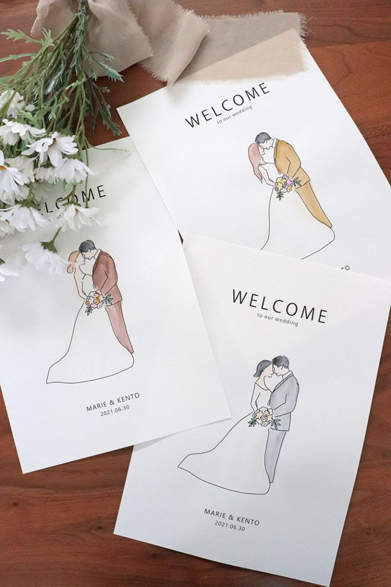 最も選択された 結婚 式 ゲスト カード イラスト 簡単 Gasaktuntasbhps