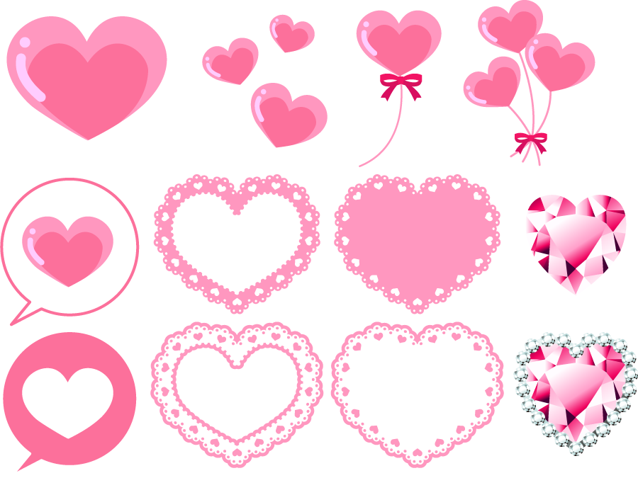 100 Epic Bestピンク ハート イラスト フリー 美しい花の画像