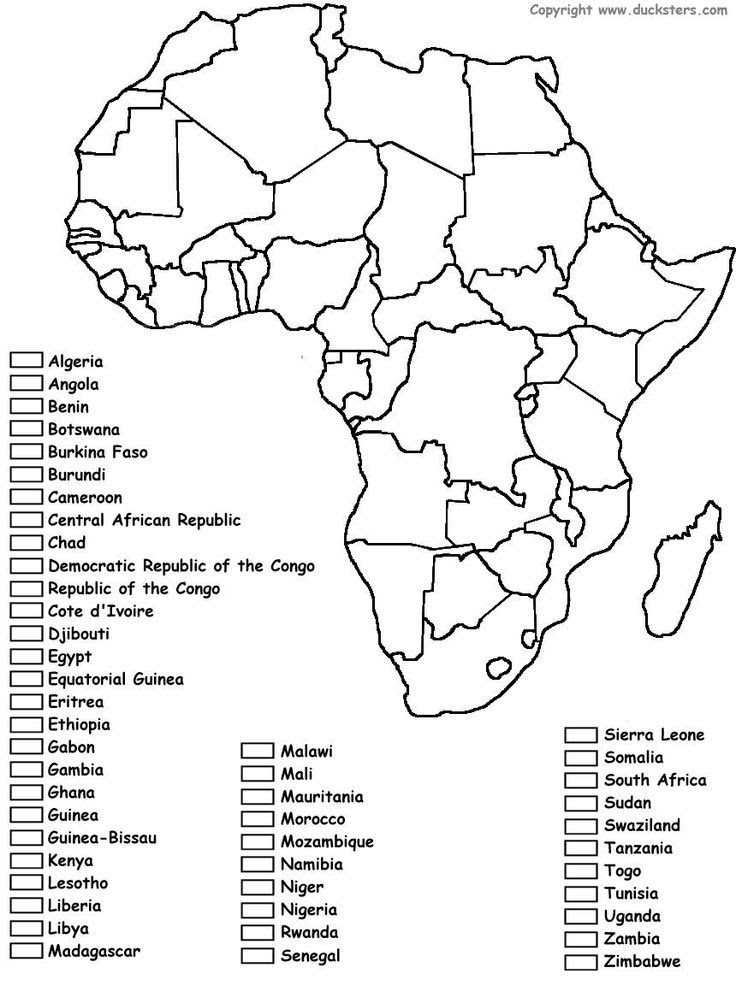 Our flags of africa coloring books feature one african country on every page, shining the working on this coloring book will certainly help widen young children's knowledge of african countries in a. Free Africa Coloring Map Download Free Africa Coloring Map Png Images Free Cliparts On Clipart Library