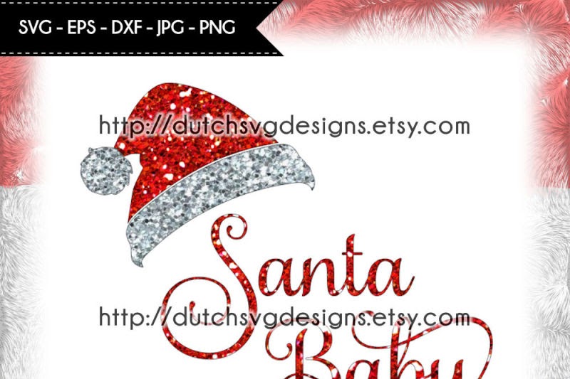 Download Free Cutting file Santa Baby with hat, in Jpg Png SVG EPS ...