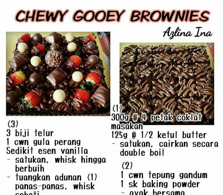 Resepi Brownies Ina Azlina - Surasmi H