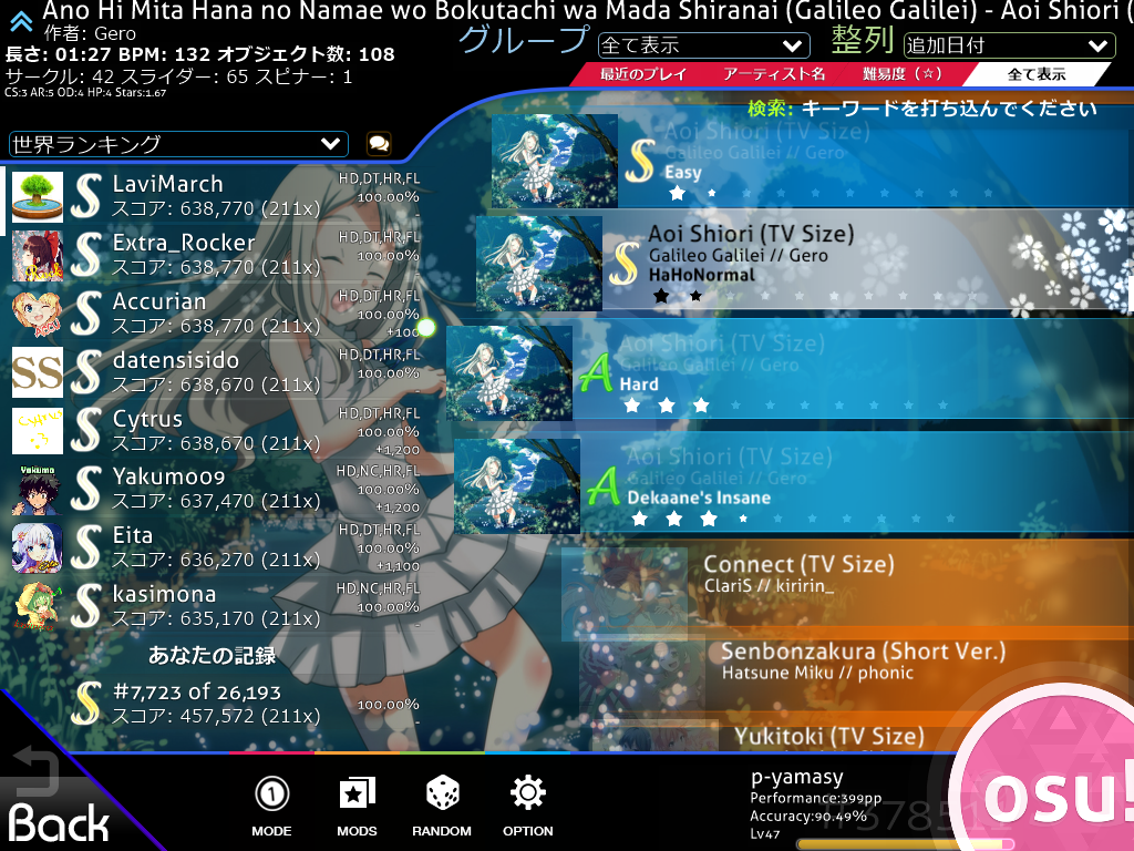 ユニークosu スキン 見やすい アニメ アニメ画像