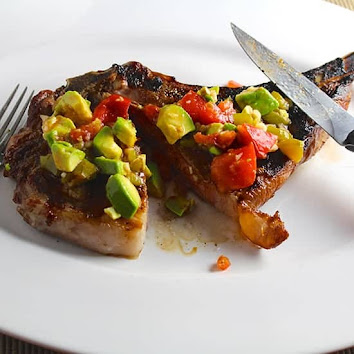 Grilled Ribeye with Hatch Chile Avocado Salsa | Cooking Chat