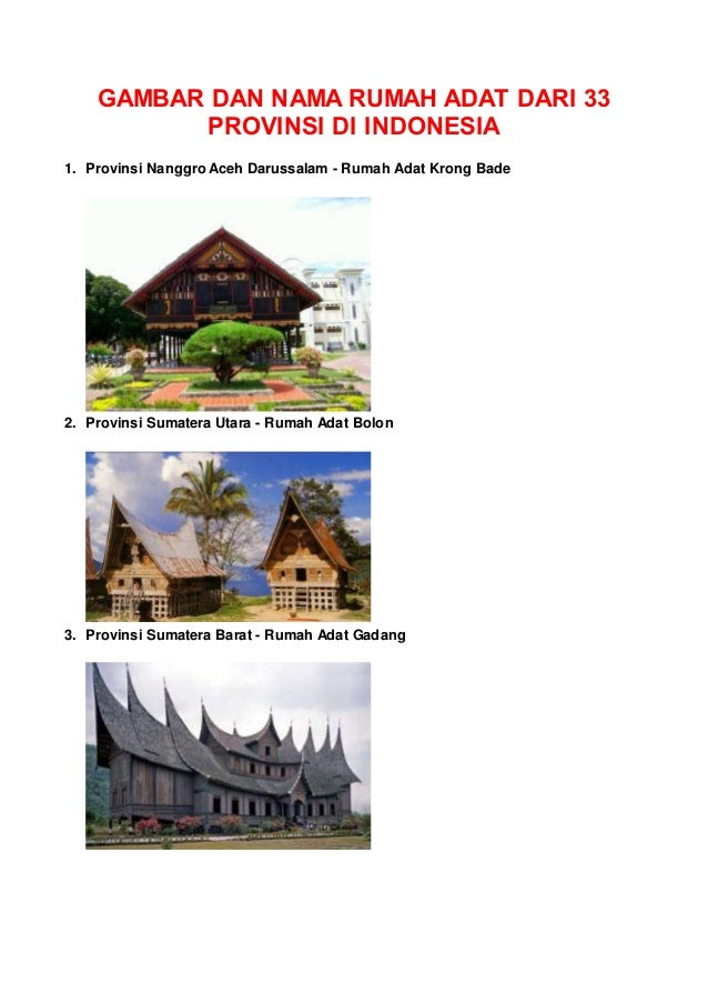Gambar Gambar Rumah Adat Aceh Beserta Keterangannya 