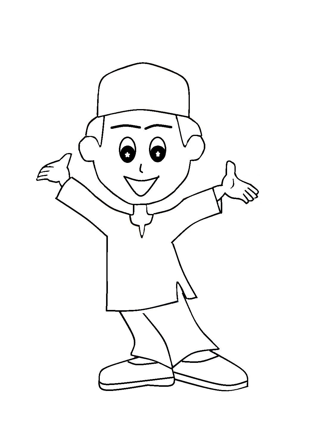 Gambar Kartun Muslim Lelaki
