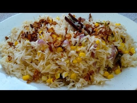 Resepi Nasi Jagung Beras Basmathi - Santapan Senjaku
