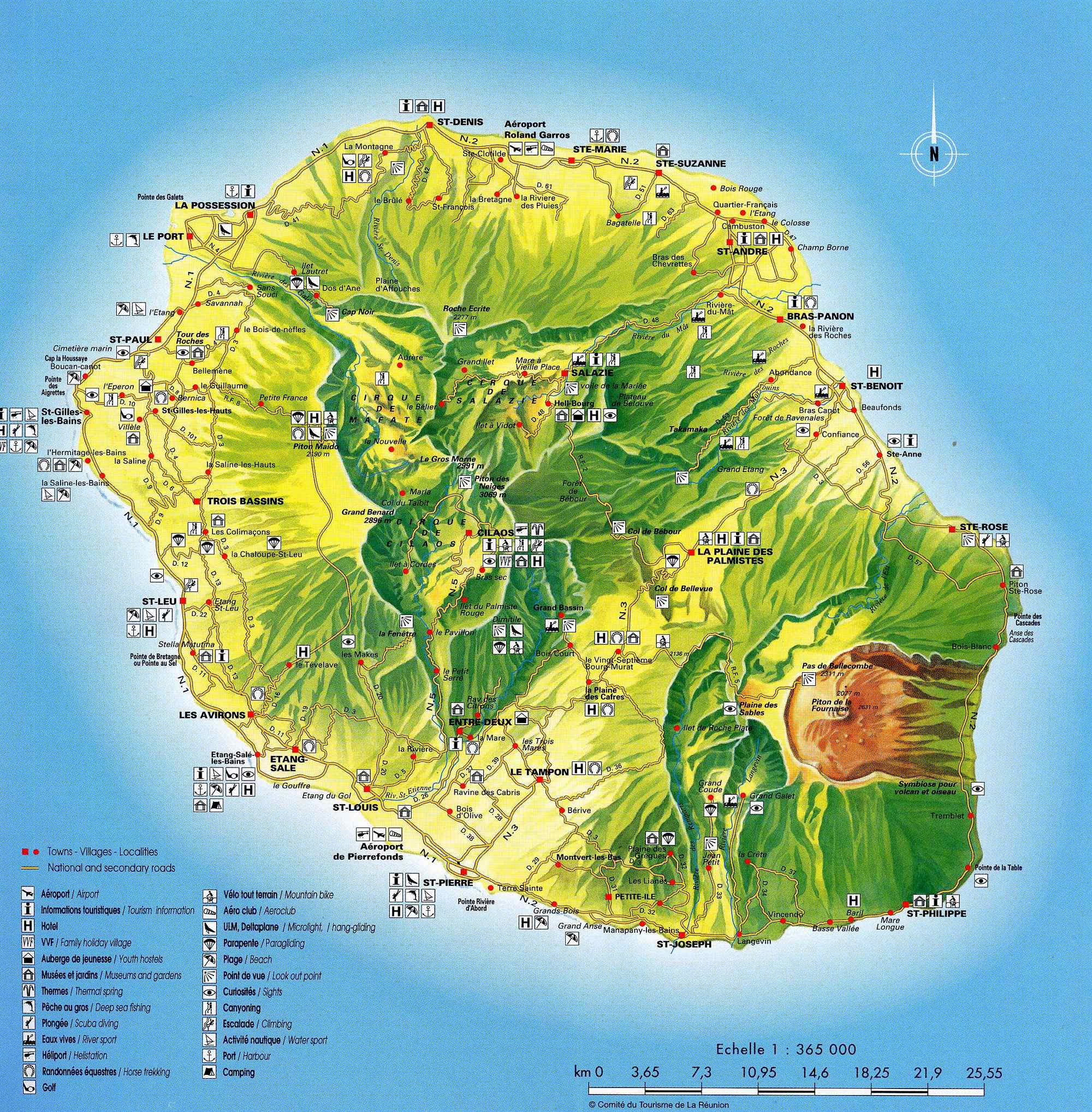 Ile De La Reunion Carte 3d Guide Reunion Guide Tourisme Et Loisirs Guide Pratique