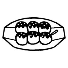 アニメ画像について これまでで最高のたこ焼き イラスト 白黒