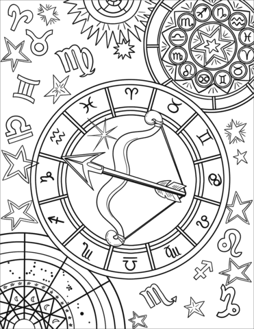 Keep reading to see which color brings out the most powerful traits in your zodiac sign! Sagittarius Zodiac Sign Coloring Page Free Printable Coloring Pages