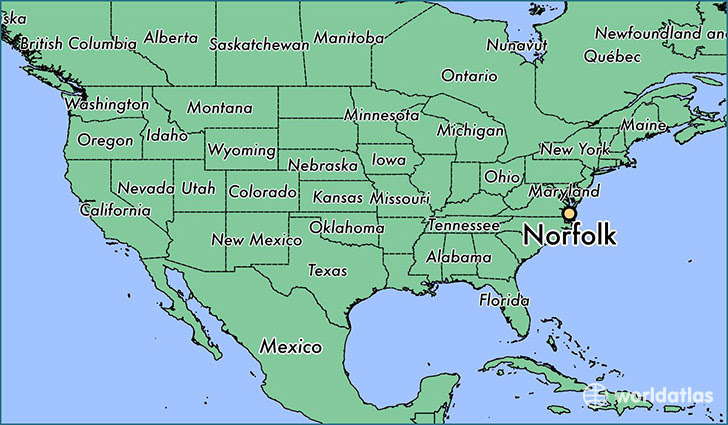 Norfolk Usa Map