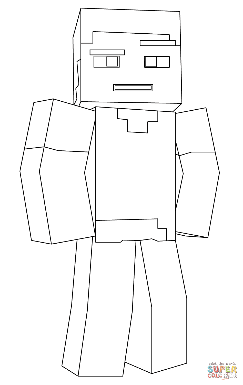 Check spelling or type a new query. Minecraft Steve Coloring Page Free Printable Coloring Pages