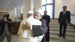 Papa Francisco e Ahmed Al Tayyeb na Casa Santa Marta