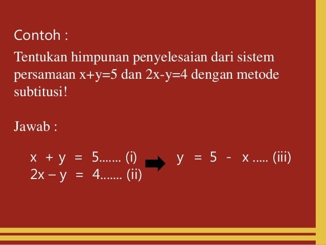 Contoh Himpunan Penyelesaian Persamaan - Mathieu Comp. Sci.