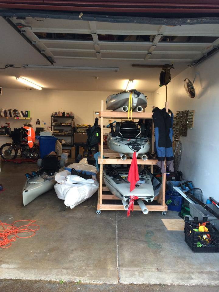 Often times, using an overhead suspension system or a kayak hoist is an easy and popular way to store kayaks. Hobie Forums View Topic Pro Angler Kayak Storage Rack