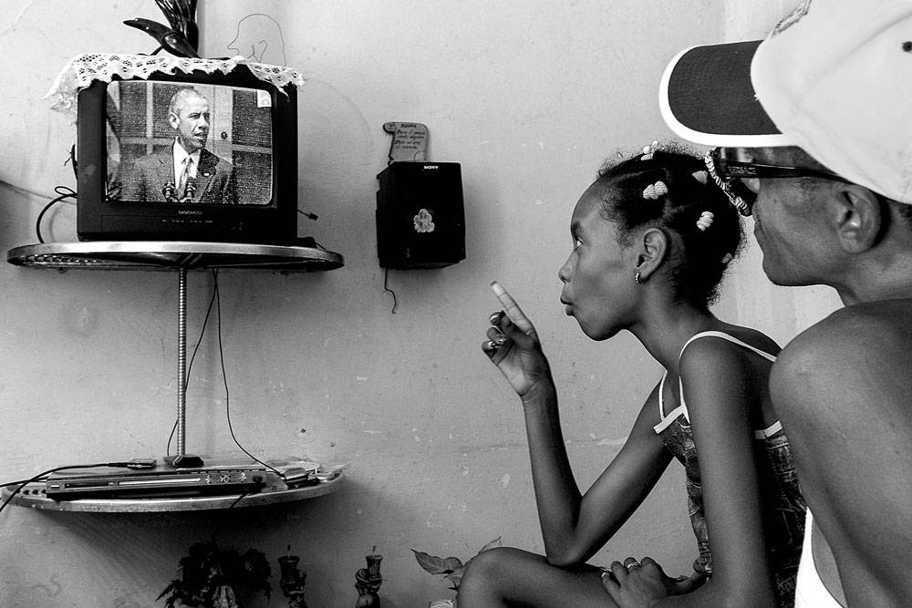 Una casa de familia, ayer, en La Habana, Cuba. Foto: Yamil Lage, Afp