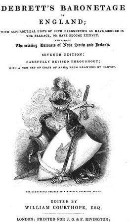 1835 Debrett's Baronetage of England by John Debrett. via