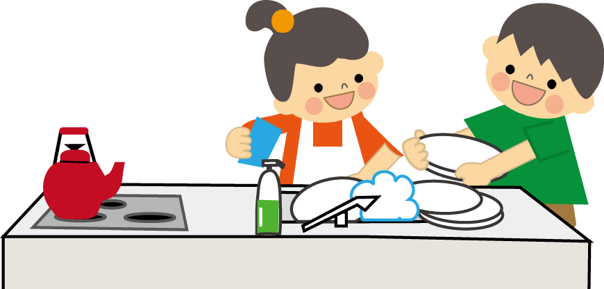 最高のイラスト 皿洗い かわいい動物画像