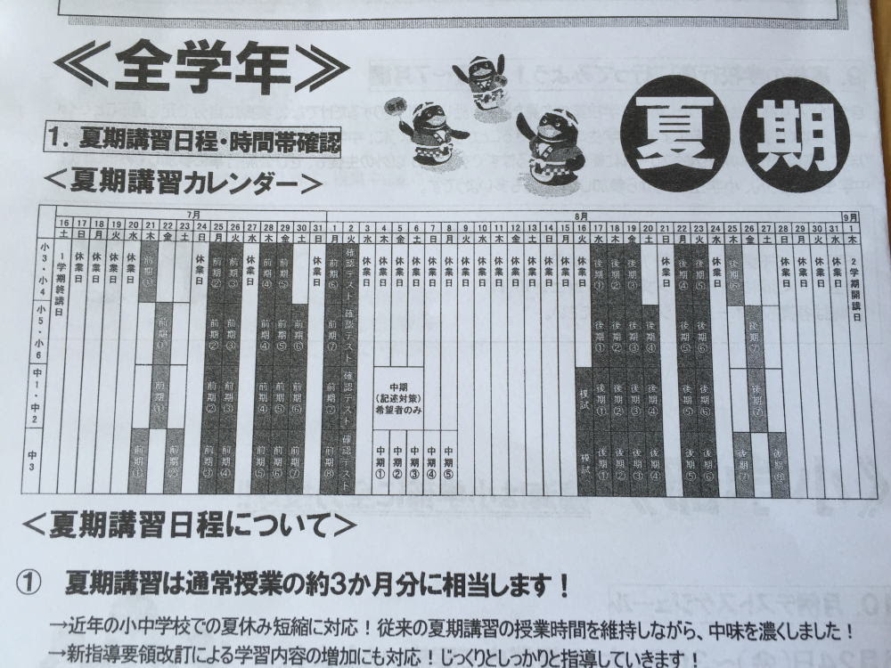 臨海 セミナー 夏期 講習 日程 時間 Englshani