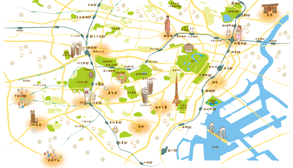 美しい花の画像 Hd限定簡単 東京 地図 イラスト
