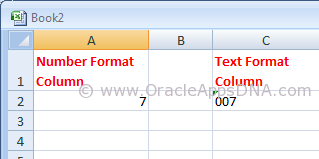 String vs Number in Excel