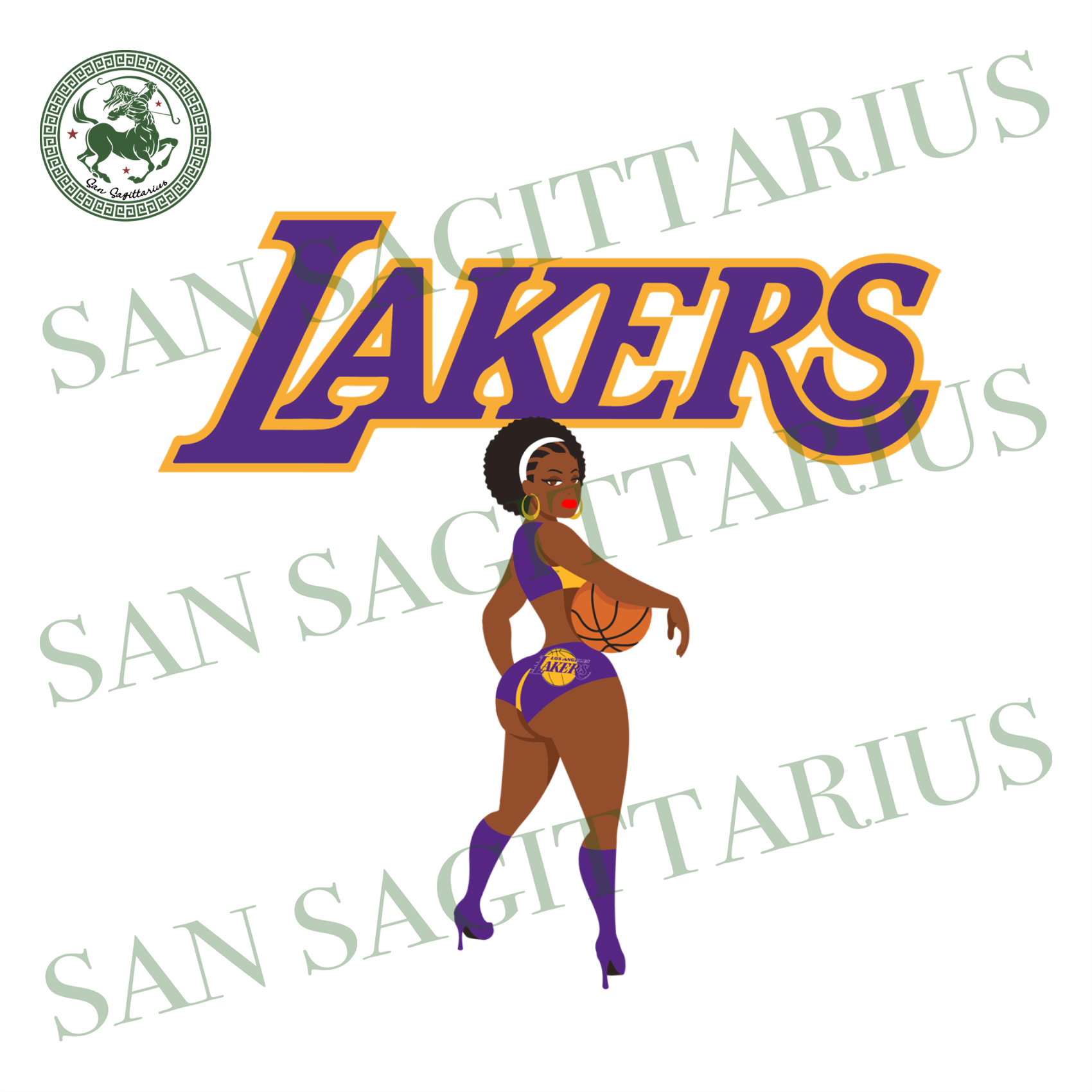 This logo is compatible with eps, ai, psd and adobe pdf formats. Los Angeles Lakers Black Woman Nba Svg Los Angeles Lakers Black Wom San Sagittarius