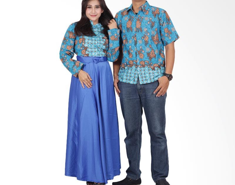 Baju Batik Couple Warna  Biru  Inspirasi Desain  Menarik