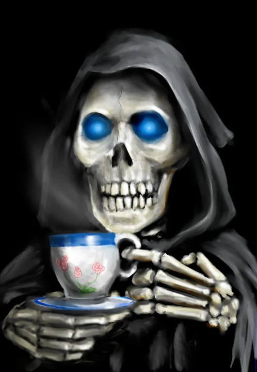 Even the Grim Reaper enjoys a good cup of Coffee. :) | Halloween cut outs in 2018 | Pinterest | Coffee, Coffee break and Skull