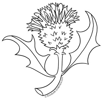 dulemba: Coloring Page Tuesday - Thistle