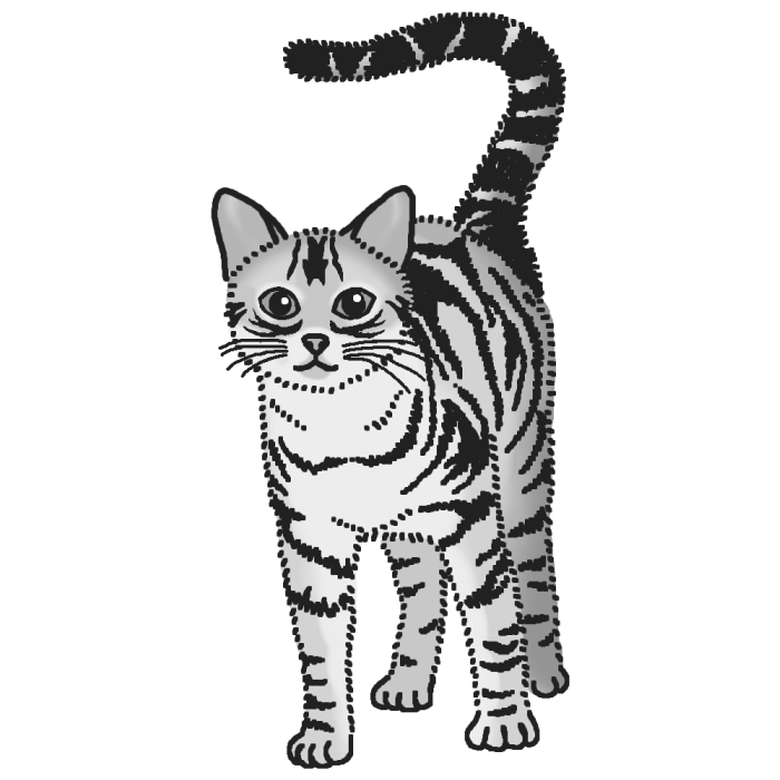 最高のモノクロ 猫 イラスト 無料 動物ゾーン