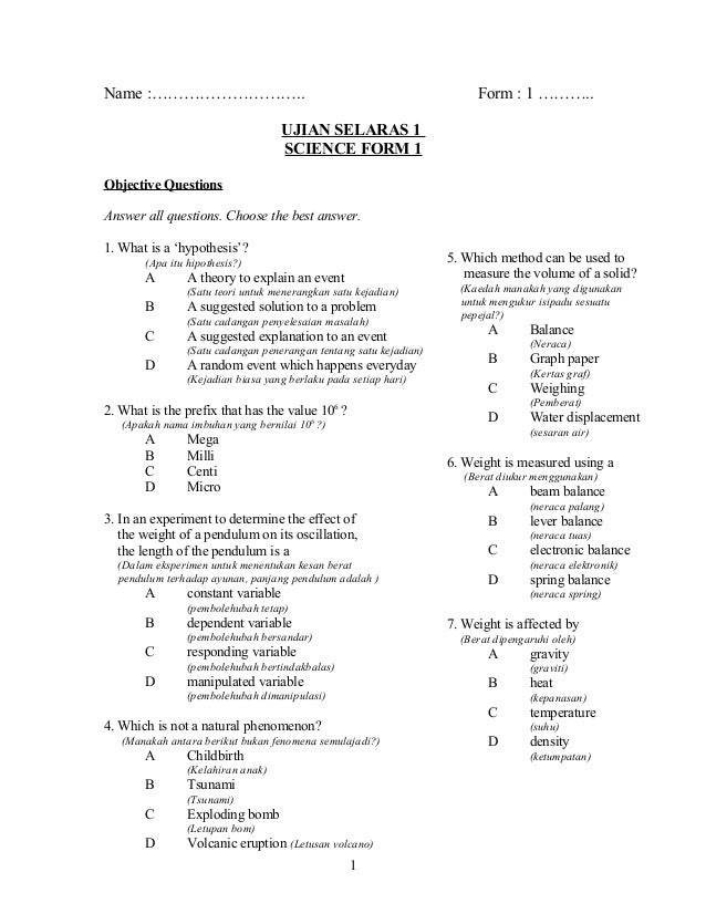 Soalan Matematik Tingkatan 2 Bab 1 Pola Dan Jujukan 