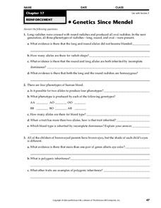 May 05, 2021 · mendel and basic genetics packet ws answers : Genetics Since Mendel Worksheet For 9th Grade Lesson Planet