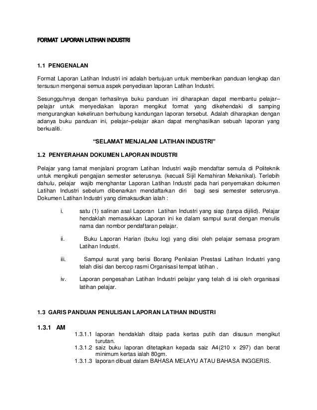 Contoh Abstrak Laporan Latihan Industri Politeknik - Downlllll