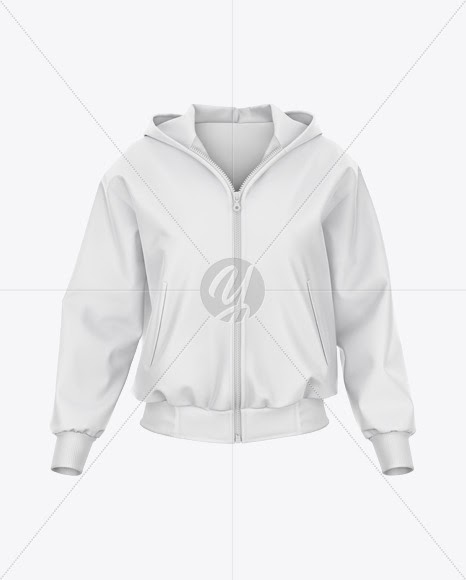 Download Harrington Hooded Jacket Mockup Half Side View Mockup